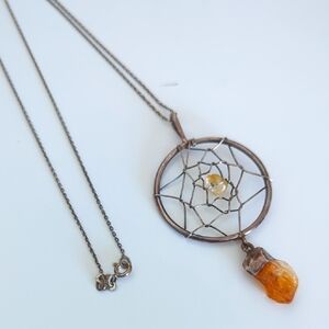 Dreamcatcher  Necklace with Citrine